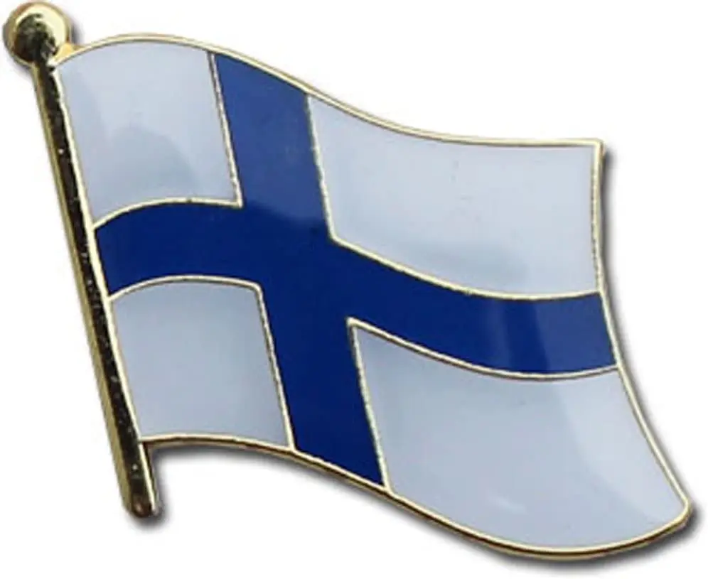 Finland Pin Country Pin Use Glue dropping process and Material is Zinc alloy Clothes Wear Decoration