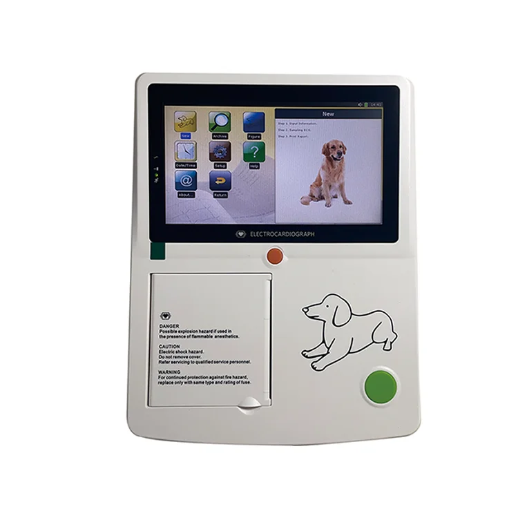 7-lead ECG Digital Veterinary Monitor animal Electrocardiogram For Clinic Home Ecg Machine