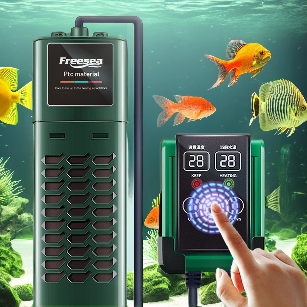 Freesea 50W Mini Fish Tank External Controller Durable Adjustable Power Off Without Water PTC Aquarium Heater