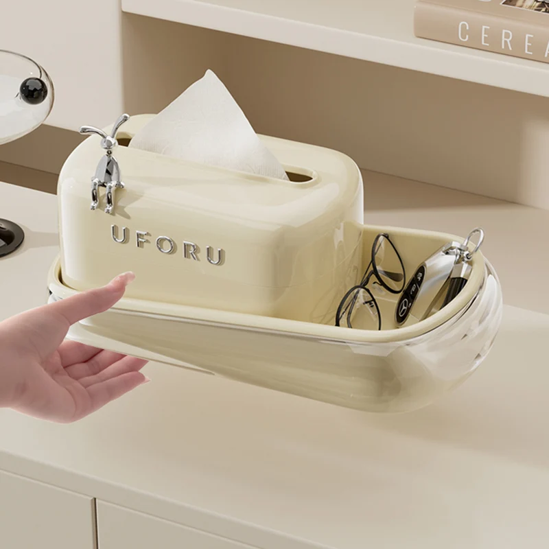 Wholesale Creative Ceramic Tissue Box Cover Napkin Box Removable Plastic Tissue Holder for Restaurant Hotel