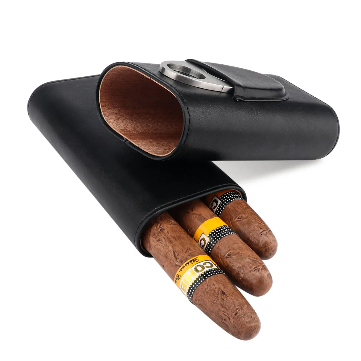 Современные дорожные кожаные портсигары Xifei, хьюмидор, портативные черные хьюмидоры, портсигары, оптовая продажа