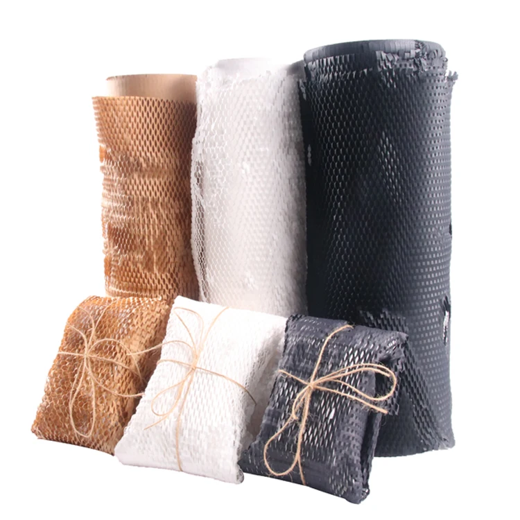 Void filling  die cut honeycomb Paper  sustainable paper-based  hex wrapping for in-side-box carton packaging