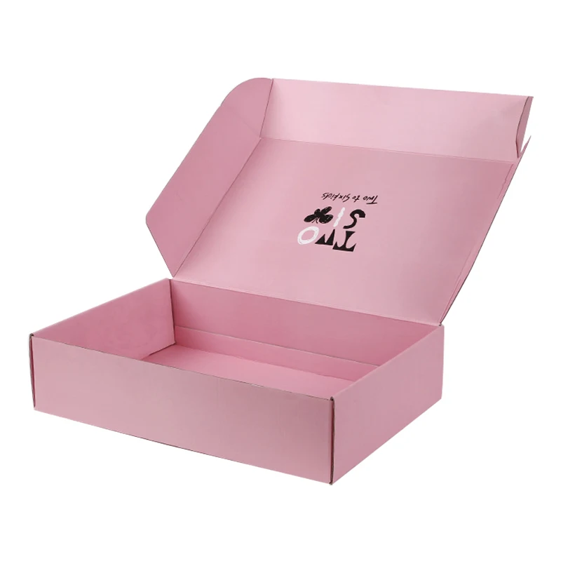 Картонная упаковочная бумажная коробка PackGift с белым логотипом