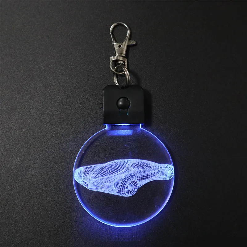 SUV car Christmas tree decor light mini led light 3d illusion led keychain custom shape small lamp for bedroom decoration