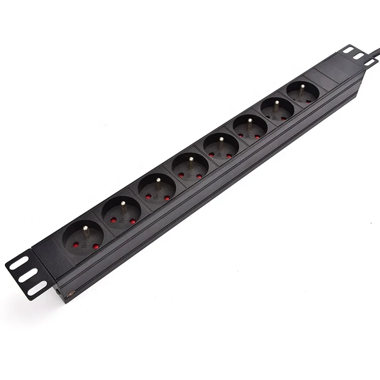 Блок распределения питания PDU 19 дюймов 1U 8 удлинитель Schuko