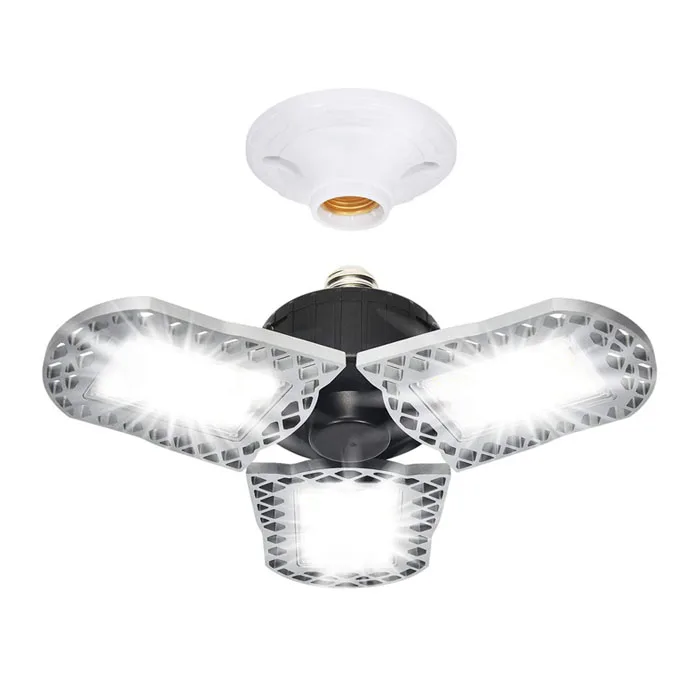 Лидер продаж, 60 Вт алюминиевый подвальный светильник с регулируемыми многопозиционными панелями, лм, деформируемый светодиодный светильник для гаража