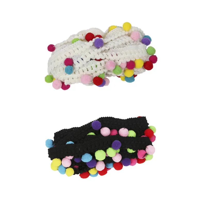 Homemake Curtain Pillow Fabric Fringe Pompom Trim