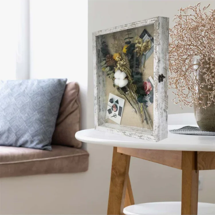 11x14i nch Glass & Metal Shadow Box Frames for Floral Photo Display - Wholesale Memorial Gifts for Cherished Moments