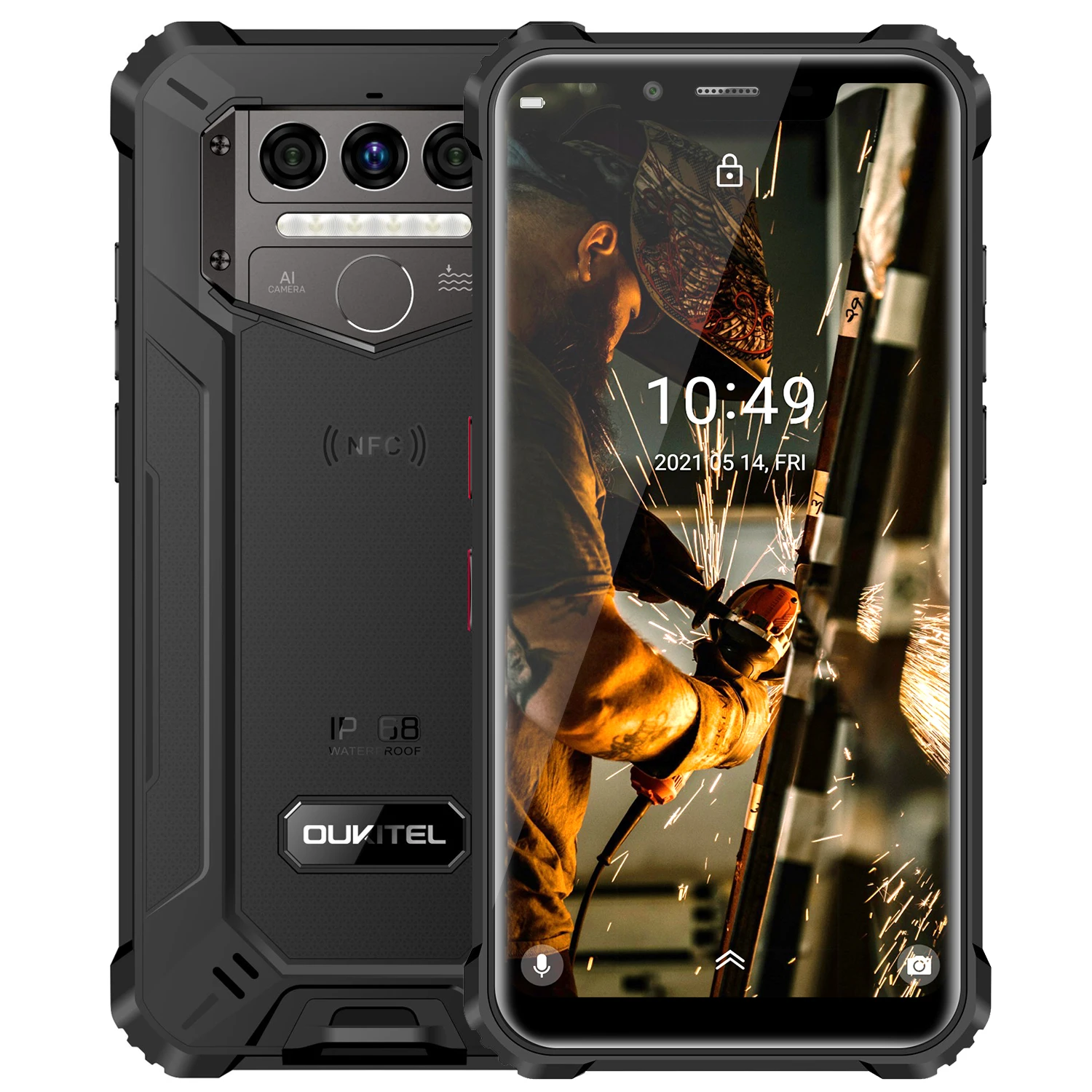 GLOBAL NEW OUKITEL WP9 8000mAh 5.86' FHD+ Waterproof Mobile Phone 6GB 128GB Octa Core 16MP Camera Rugged Smartphone NFC