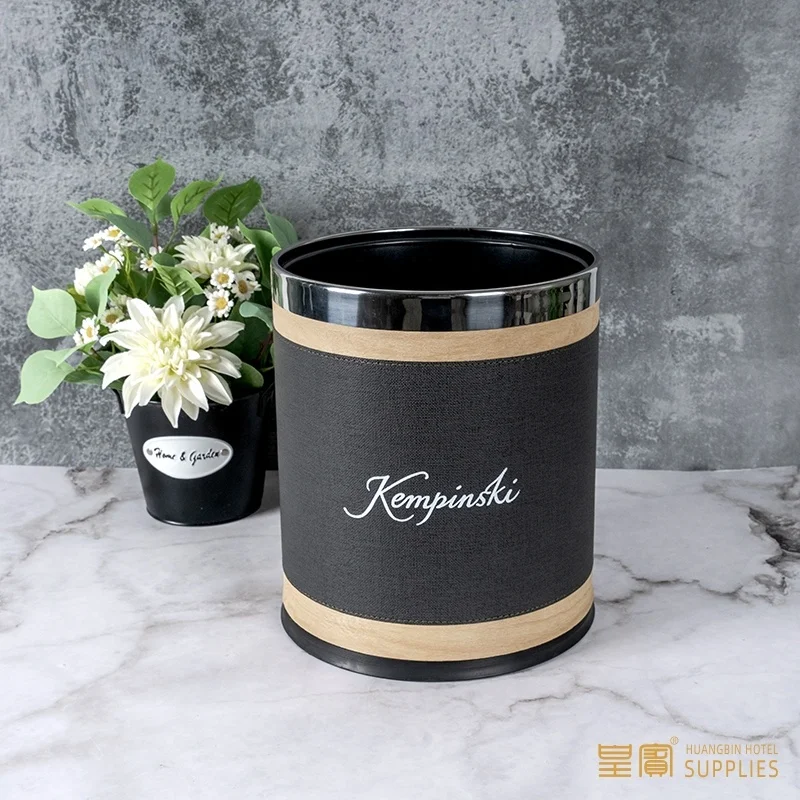 Luxury new customized Hotel Home Bathroom Accessories Serving Tray Hotel Leather Tray