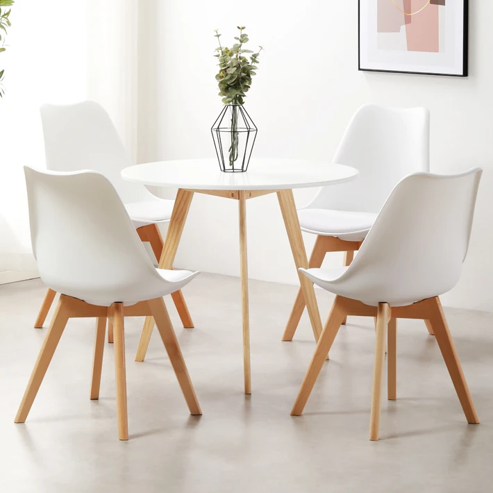 Leisure series Plastic Chair with Pp seat & wood legs