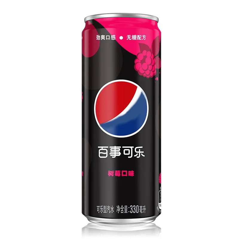 Factory Wholesale 330ML Strawberry Carbonated Soft Drinks Popular Exotic Snacks in Cans Soft Drink Peps at Competitive Prices