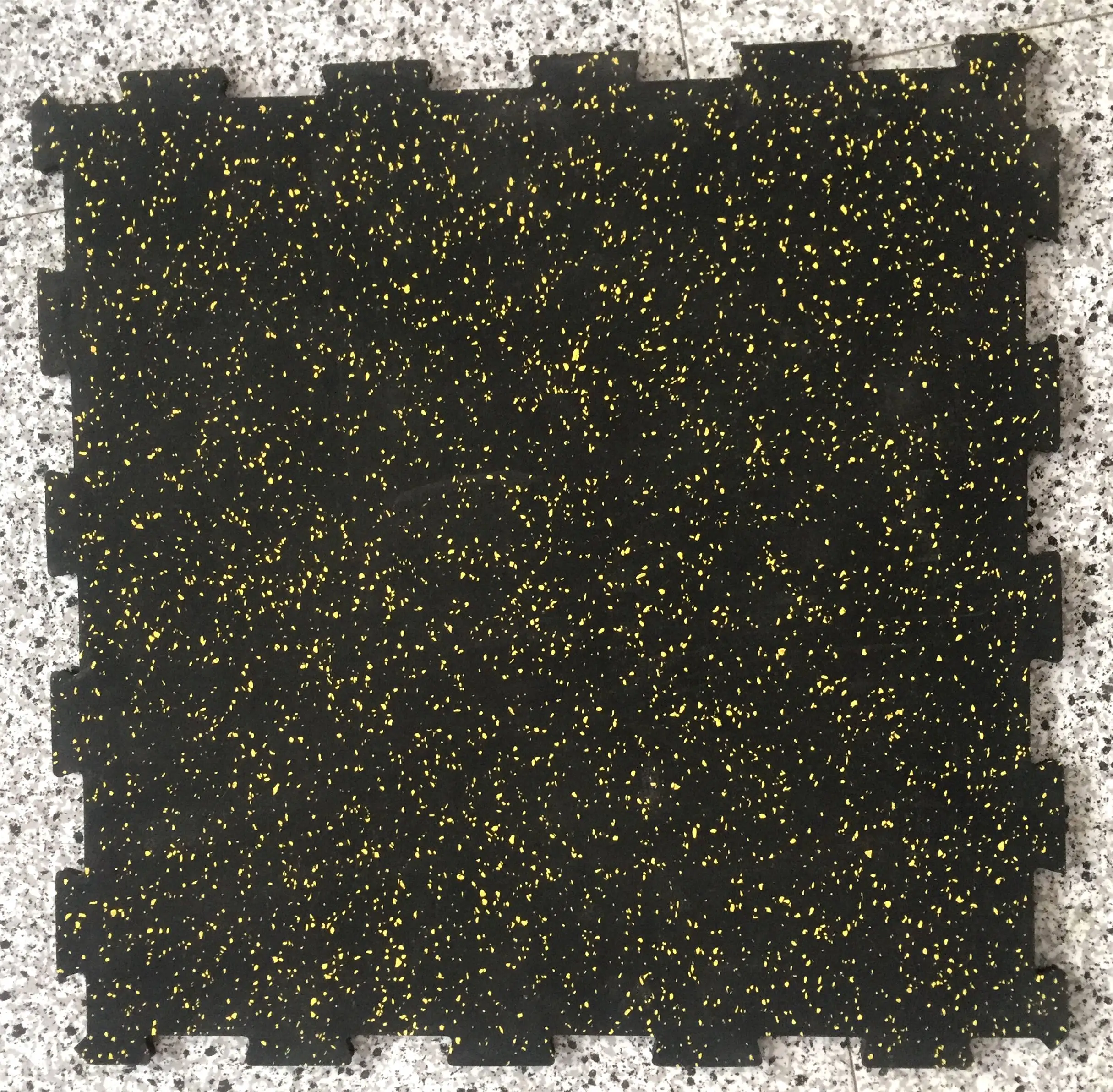 Dinuo Professional Gym Fitness Rubber Gym floor Rubber EPDM Mat Puzzle Rubber Mat 100*100cm