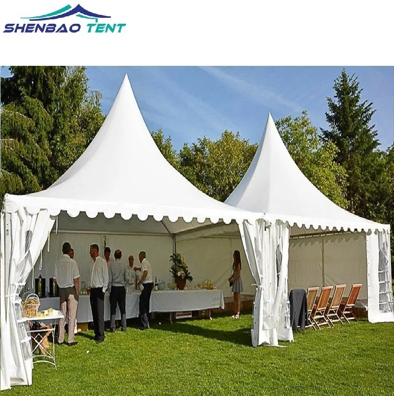 5m bay fire resistance pagoda tents wedding marquee tents with transparent open window