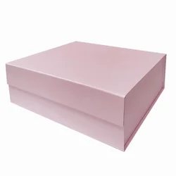 MOQ 1 piece 33*25.5*11.5cm pink color luxury gift foldable paper hat box