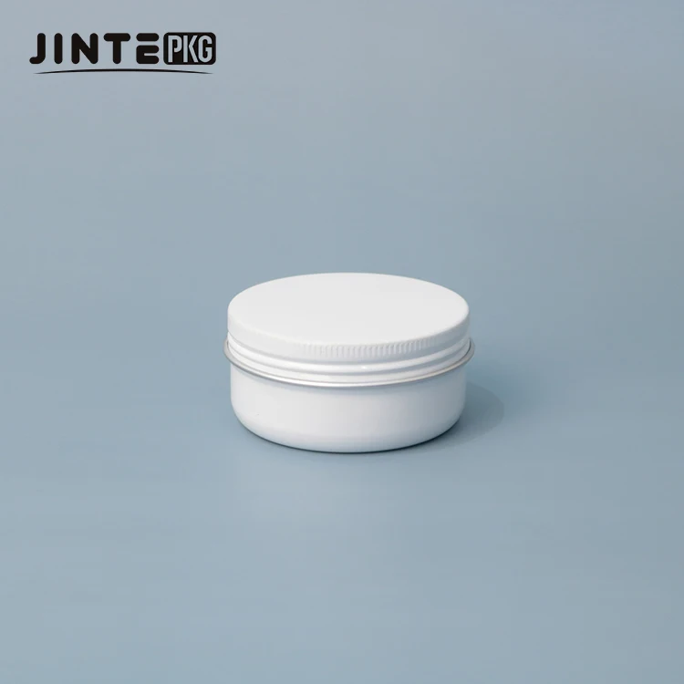 Wholesale 4oz 100ml Empty Aluminum Metal Cake Tins 8OZ 250ML Round White Aluminum Jar for Candles