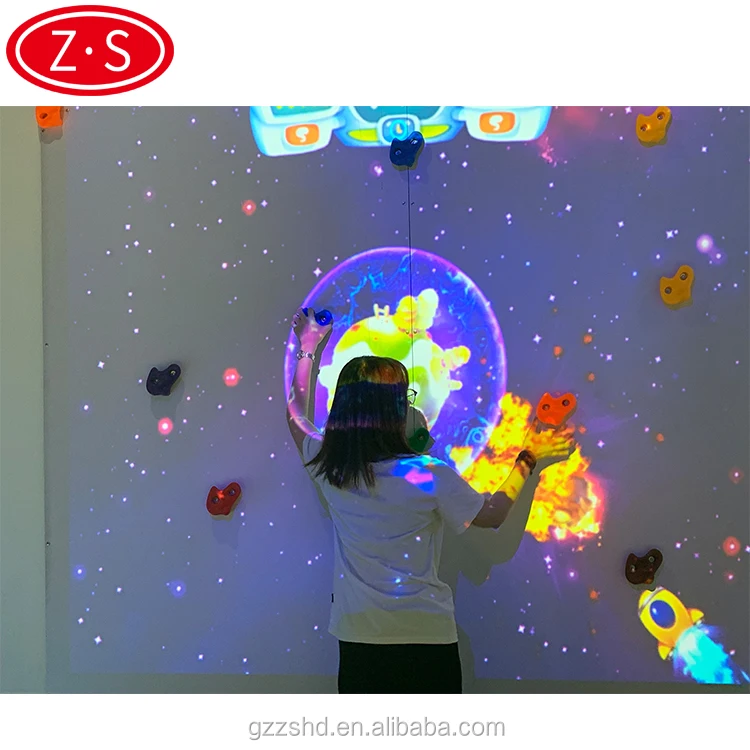 
Factory direct sale vivid projection game interatctive kids game interactive climbing 