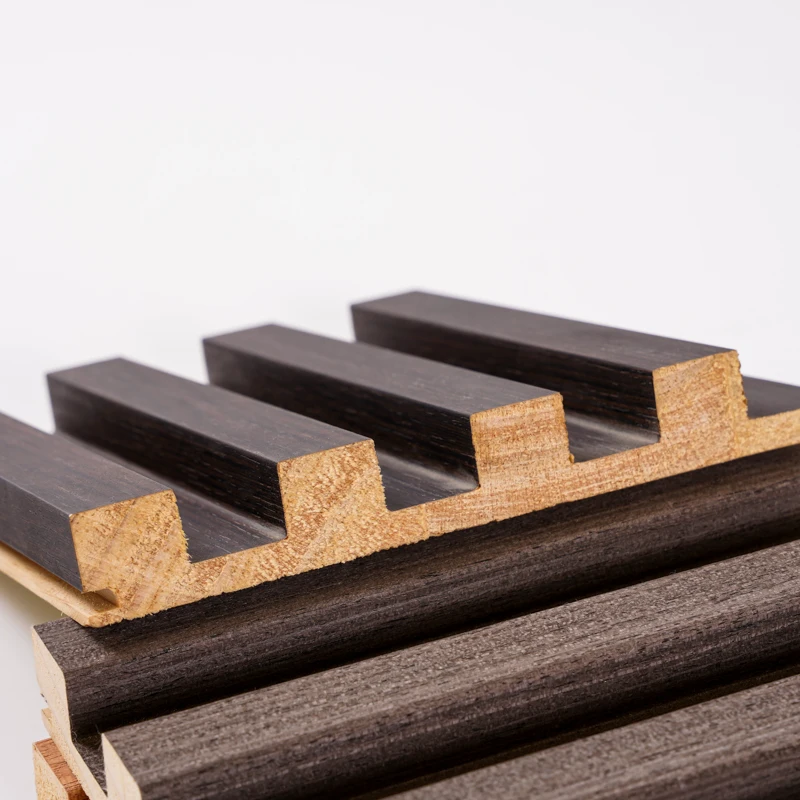 Wholesale Waterproof 3D Wooden Grain PVC WPC Fluted Indoor Wall Panel