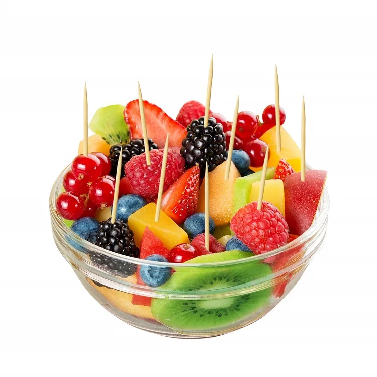 Personalized Disposable Wooden Toothpick for Party/cocktail Carton Natural Wood Can Customized