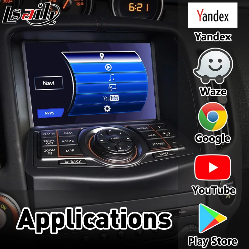  4 ГБ PX6 Lsailt CarPlay и Android мультимедийный интерфейс включает YouTube Netflix магазин Google play для Nissan патруль 370Z