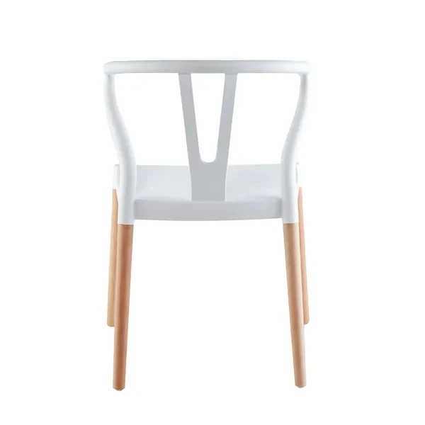 Luxury Designer Armrest Turquoise Plastic Kitchen White Dining Chair Garden Chairs Beech Wood Leg Outdoor Furniture