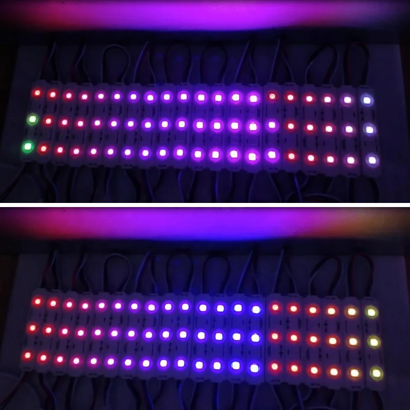 New style 3LEDs led injection module with APP Wifi controller Ws2811 IC SMD 5050 RGB DC12v IP65 full color led module