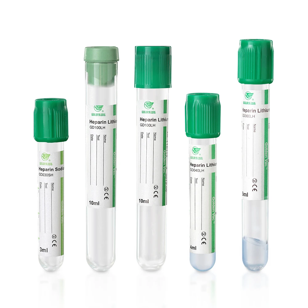 Hospital Use Medical Blood Collection Tube PET Single Use Sodium Heparin Blood Collection Tube