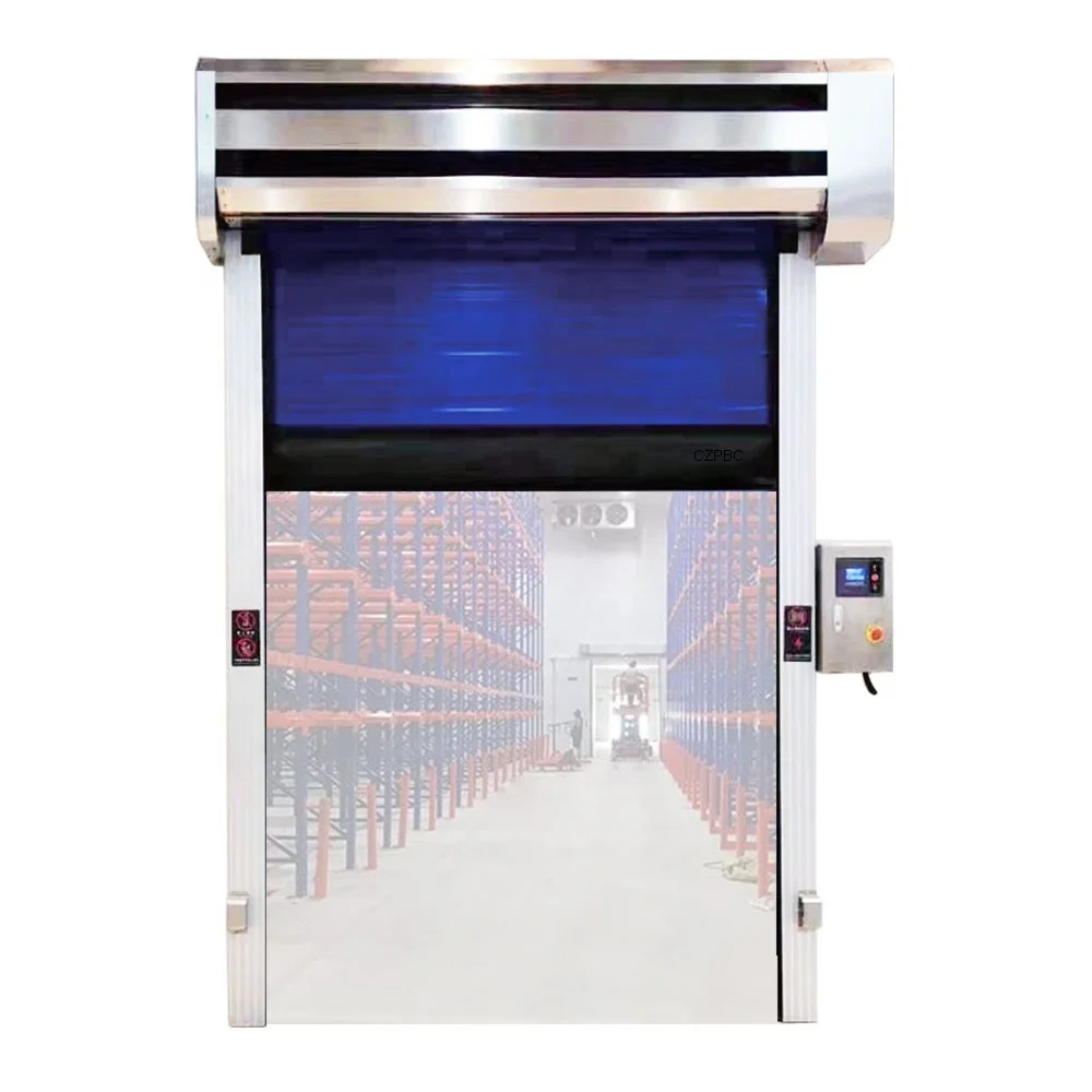 Price of PVC Fabric Fast Folding Roller Shutter Door in Cold Storage Room