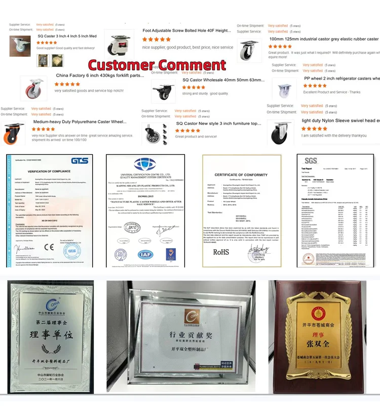 SQ custom caster manufacturing high quality 150mm/200mm 6inch/8inch heavy duty PU caster wheel for mobile scaffolding