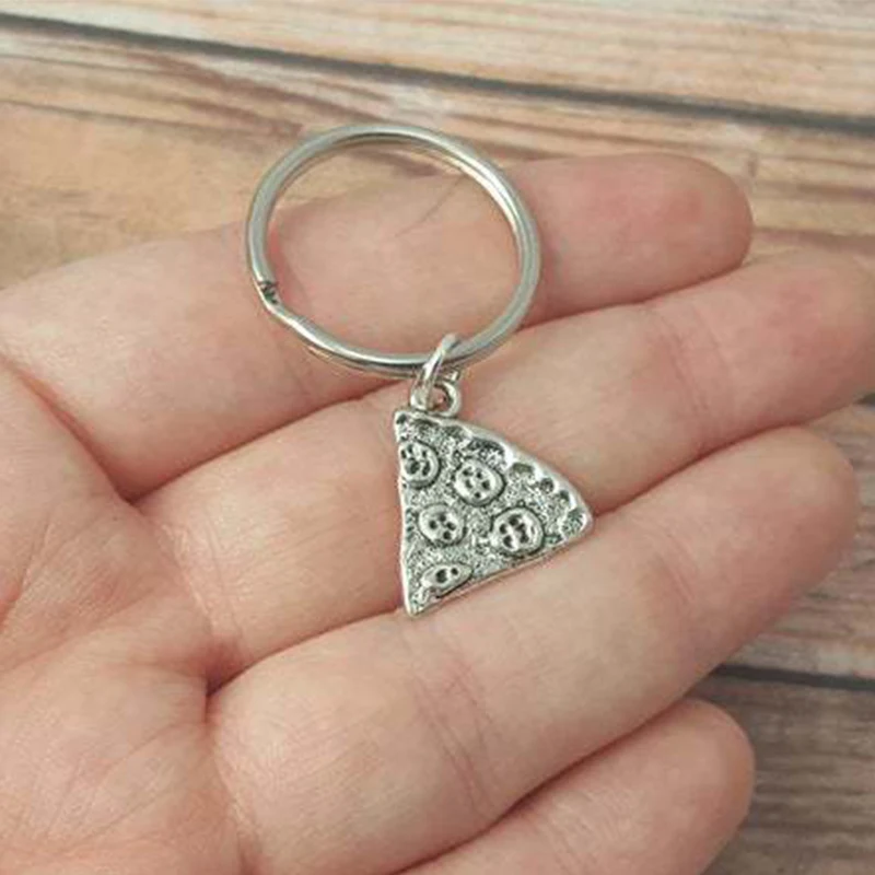 6 шт./компл. пицца Подвесные Брелки Best Friend Forever кольцо для ключей BFF дружбы семья цепочка