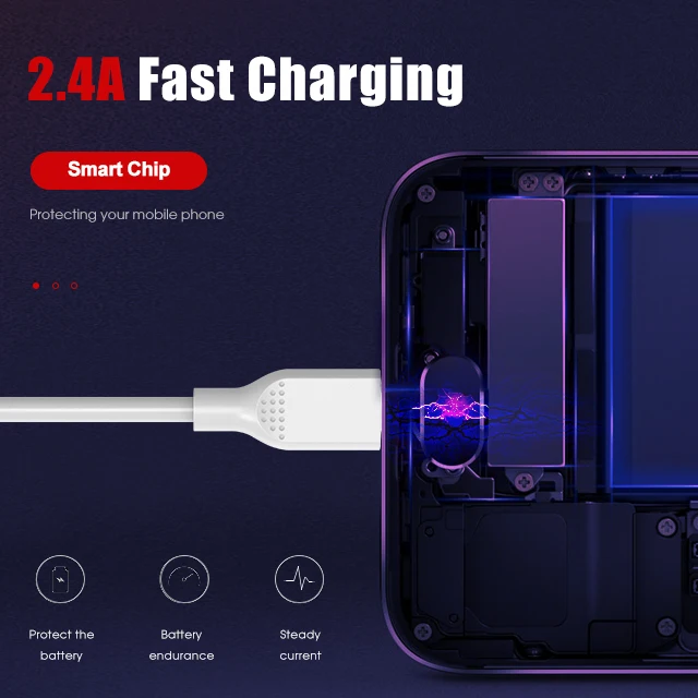 Original Bulk 1M Multi Color Fast Charging V8 Mobile Phone Data Charger Micro USB Cable