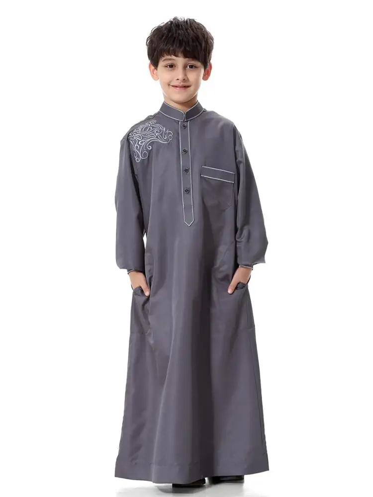 MXCHAN Robes for Muslim Arab middle eastern teenage boys arab thobe abaya kids islamic clothing