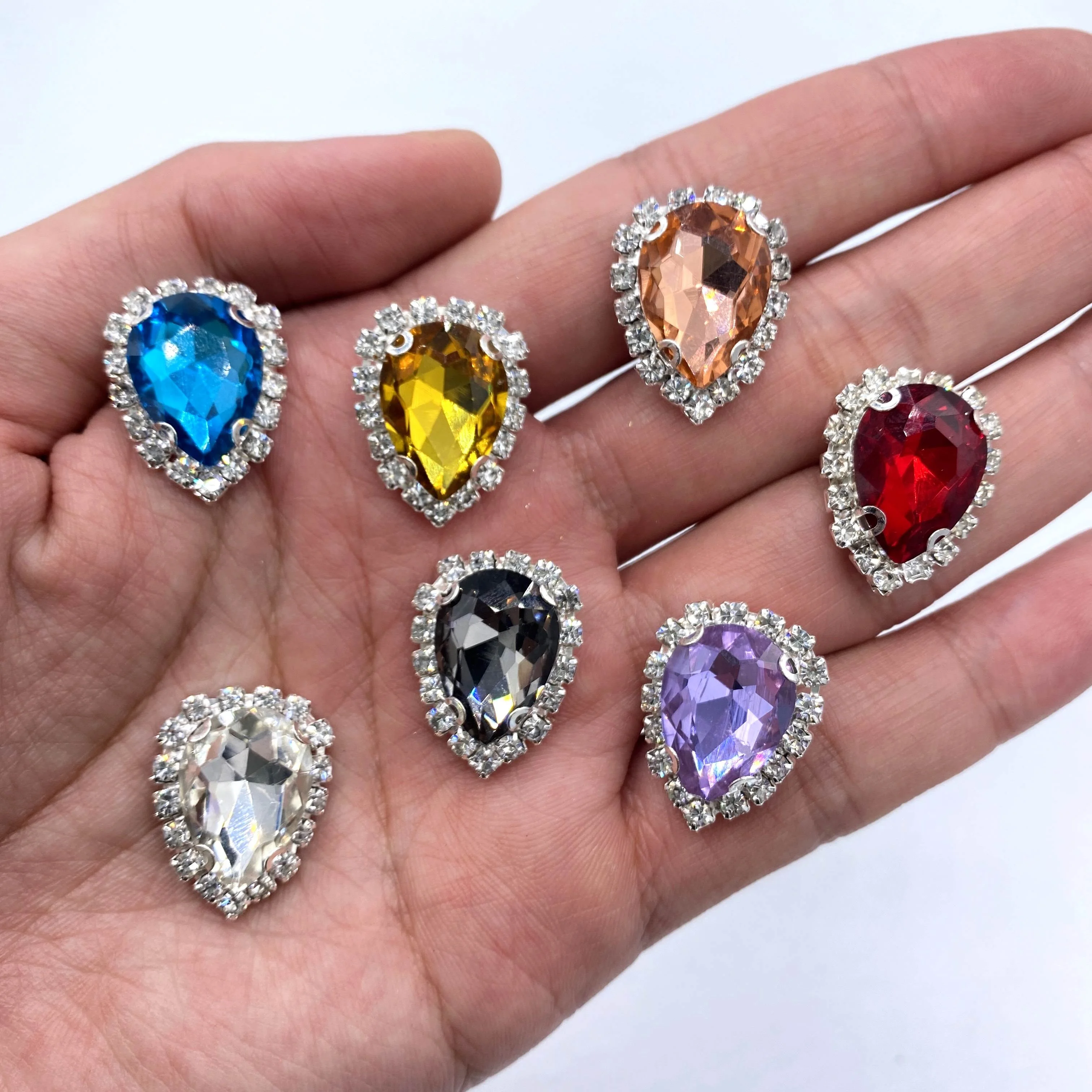 Wholesale Crystal Shoe clog Charms Accessories Fit for Shoes Bracelets Clog Heart Shoe Buckle charms