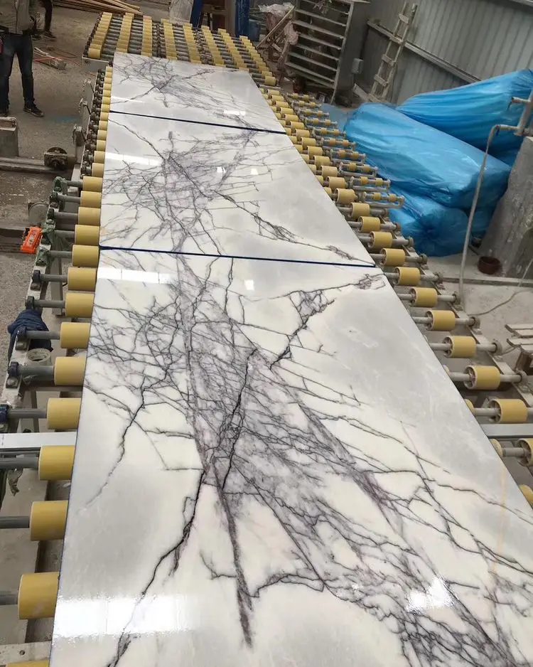 Milas Marble and Granite Lilac White Effect 800x3000mm for Modern Kitchen Bathroom Wash Basin Oval Shape
