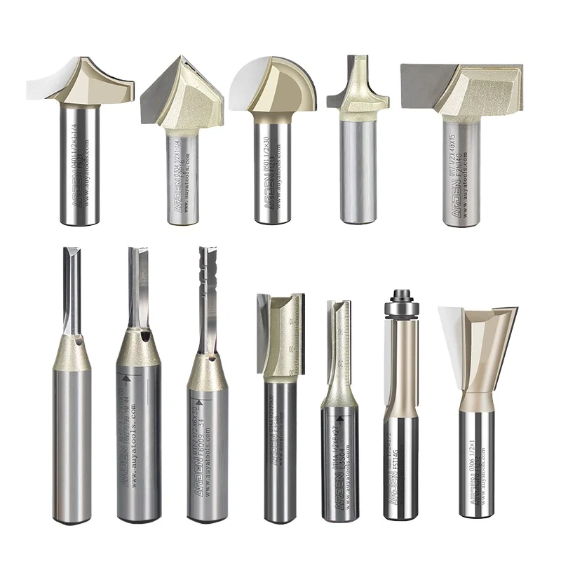 Arden CNC Router Wood Bit Tools Flat Bottom Milling Cutter 30mm 2 Flute Cleaning Bottom Bit Wood Woodworking Straight Bit