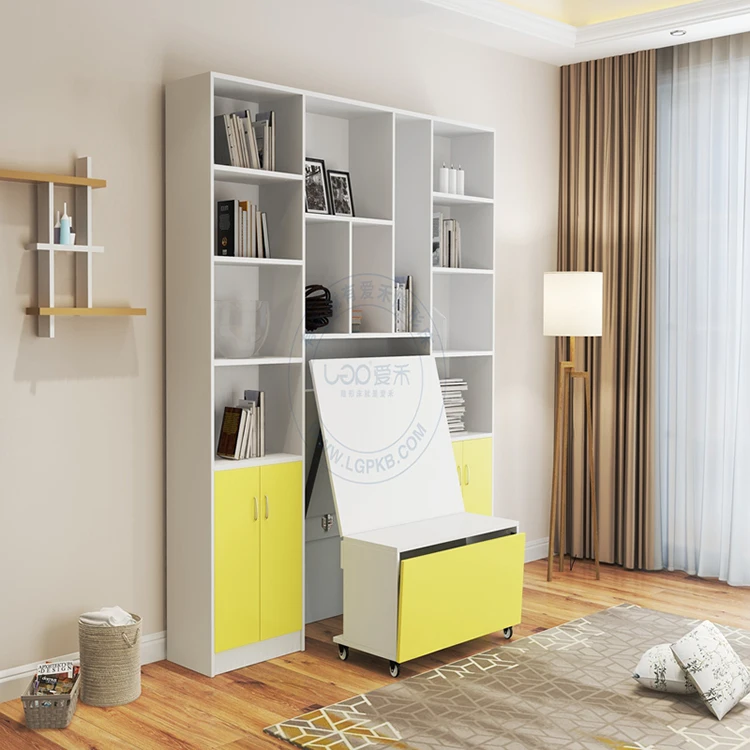 Custom mini pull out kids folding convertible table with writing board for home study