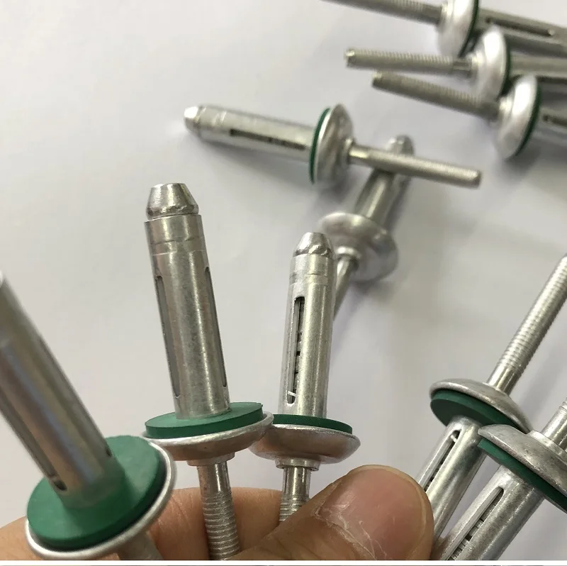 7.8*25 Full Aluminum Waterproof Lantern Bulb Type open end blind pop rivets with Washer for Engineering steel structure