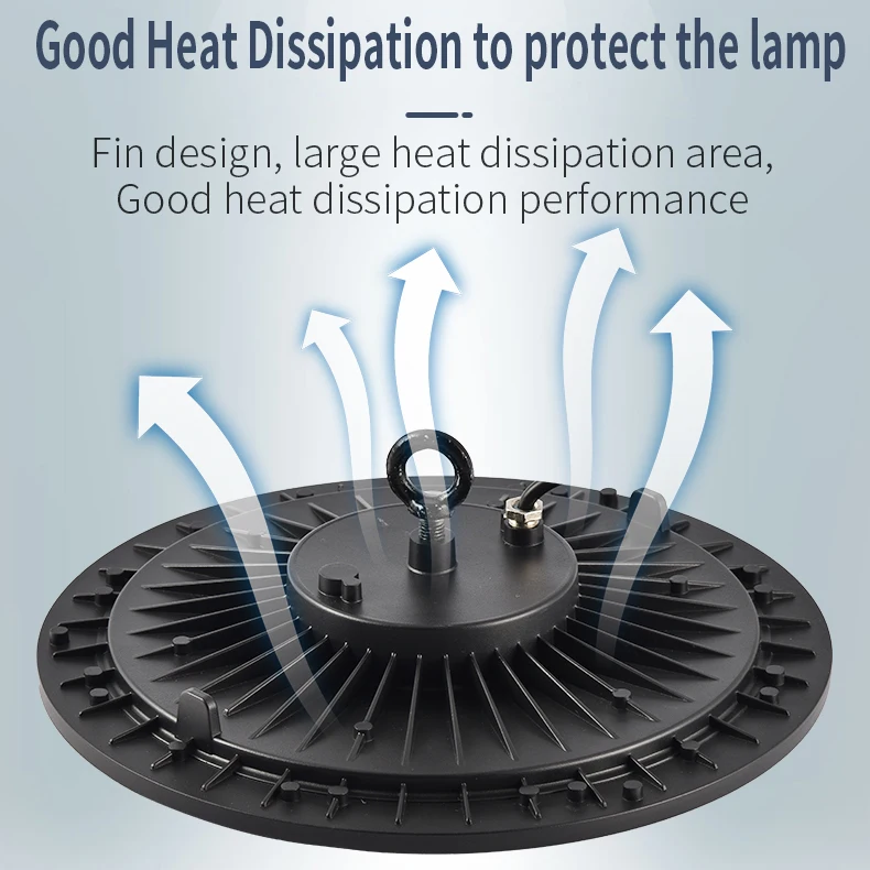 200W 300W 500W 6500K  High Brightness Industrial Lighting Workshop Warehouse Garage LED Lamp AC110-260V LED High Bay Light