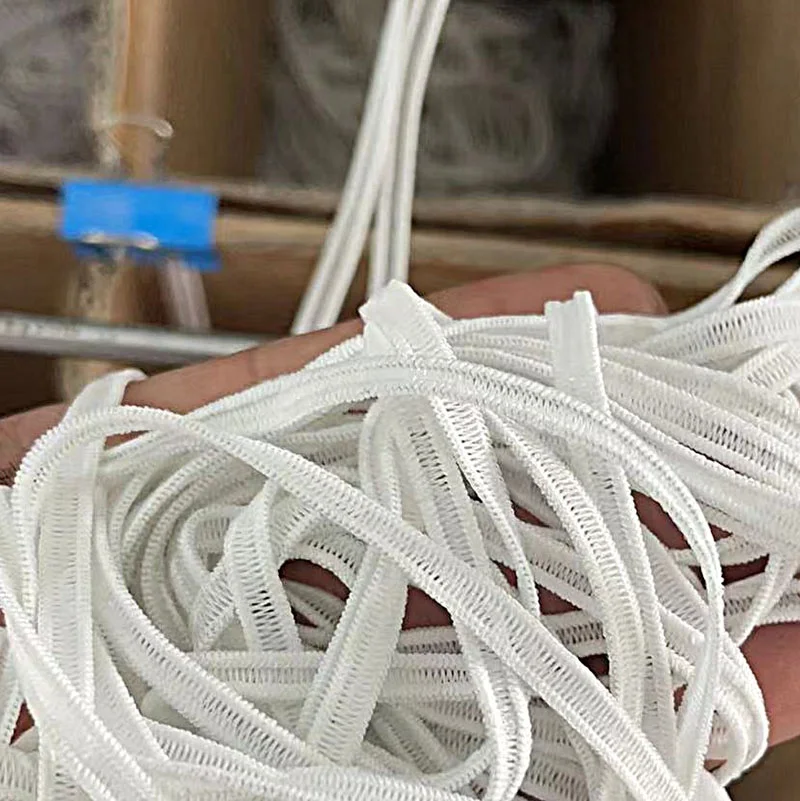 Mask Ear Rope Elastic Band Knitting Machine Knit Elastic Band Sewing Knitted Elastic Band Latex Free Non Woven Elastic Fabric El