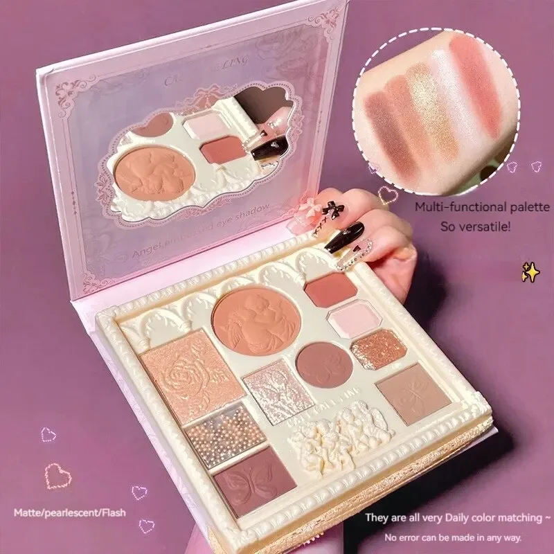 Milk Tea Color Highlighting Contouring Eyeshadow All-In-One Matte Pearlescent Multi-Purpose eye shadow palette private label