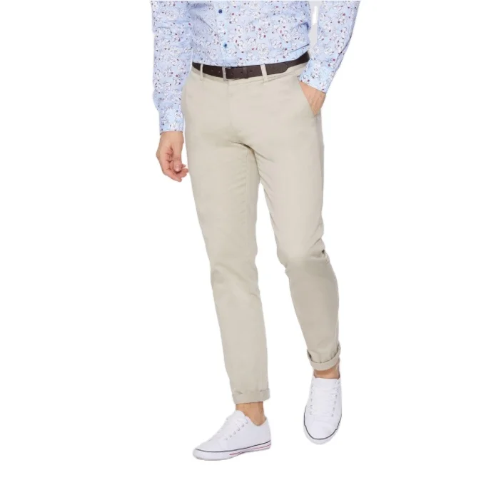 High quality customization design men casual wear solid color chino pants chino trouser
