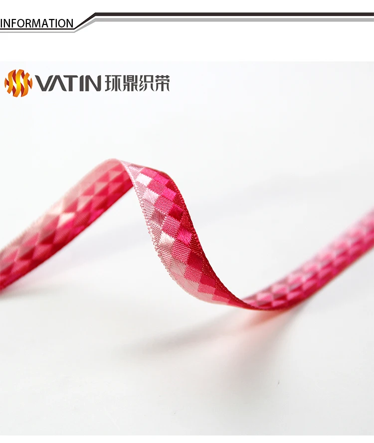
Wholesale Custom 3 / 8 Inch Personalized Diamond Rhombus Ribbon By More Than 10 Years Experience Factory and Professional Team 