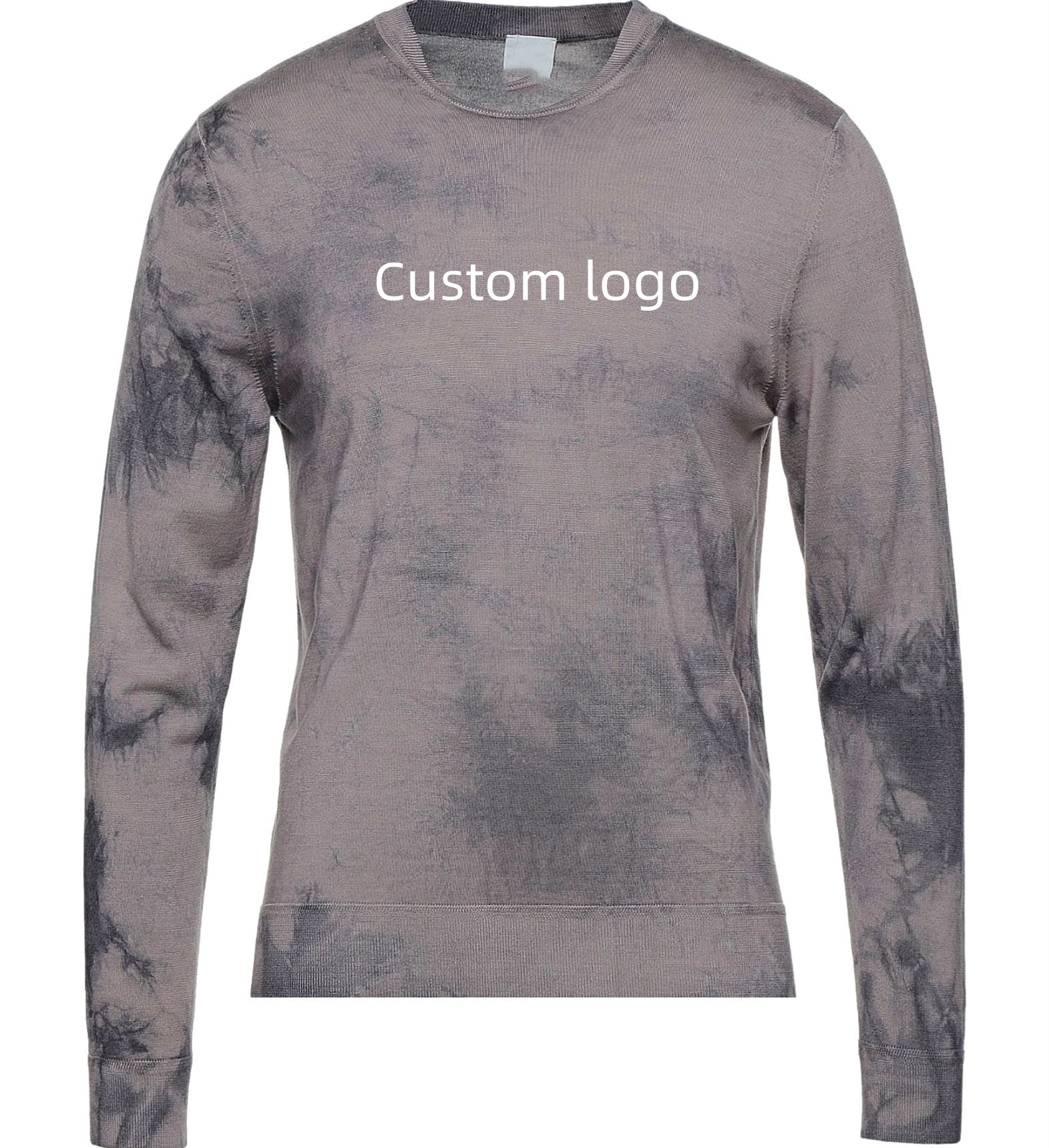 Custom sweater oversized streetwear long sleeved autumn thin logo oem & odm crew neck pullover knit new sweater men