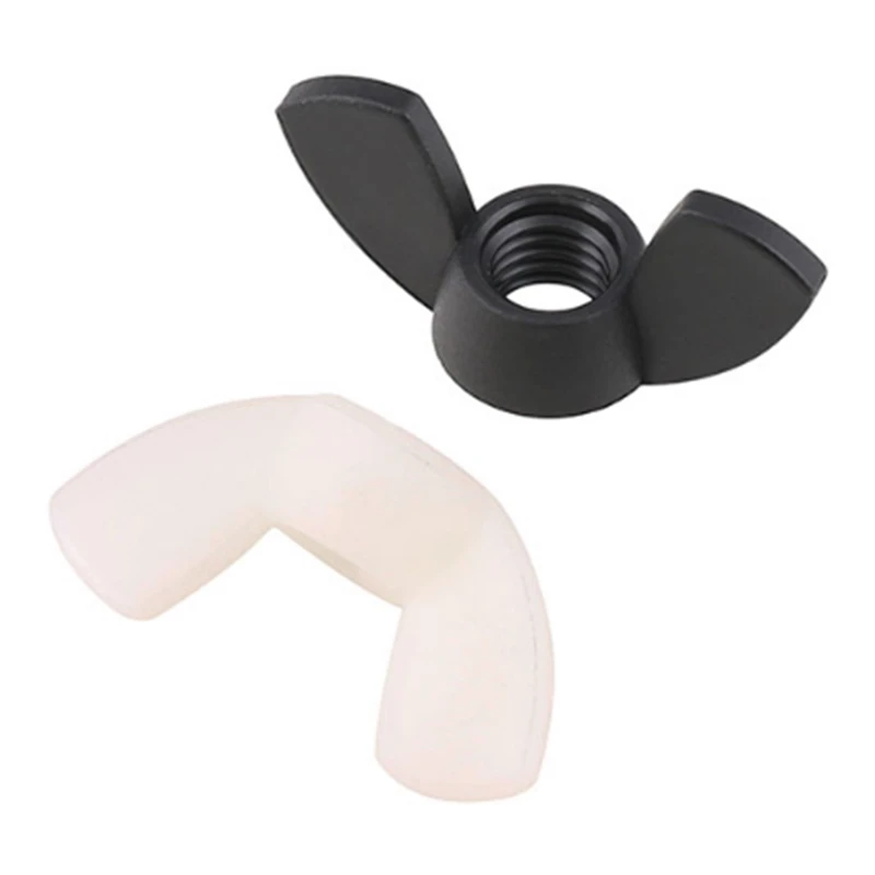 M3 M4 M5 M6 M8 M10 M12 Black/White Nylon Nut Wingnut Butterfly Nut Ingot Plastic Wing Nut