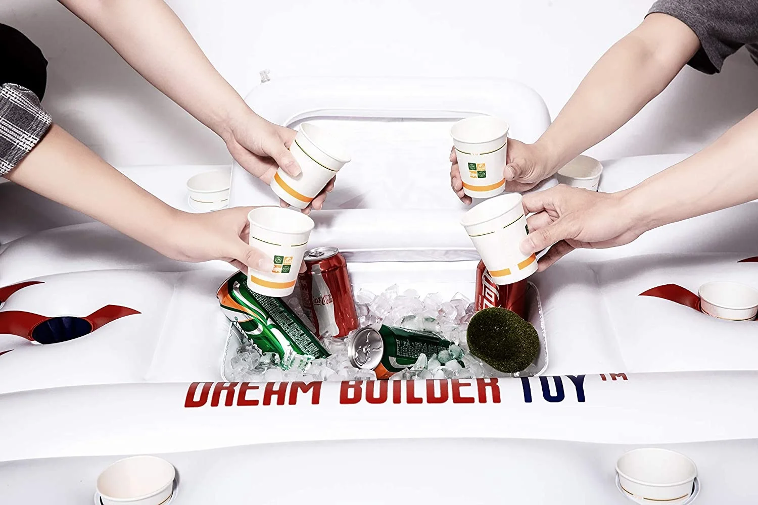 Custom Inflatable Beer Pong Pool Float Indoor/Outdoor Adult Pool Lounger Hammock Factory Price Inflatable Swimming Home School