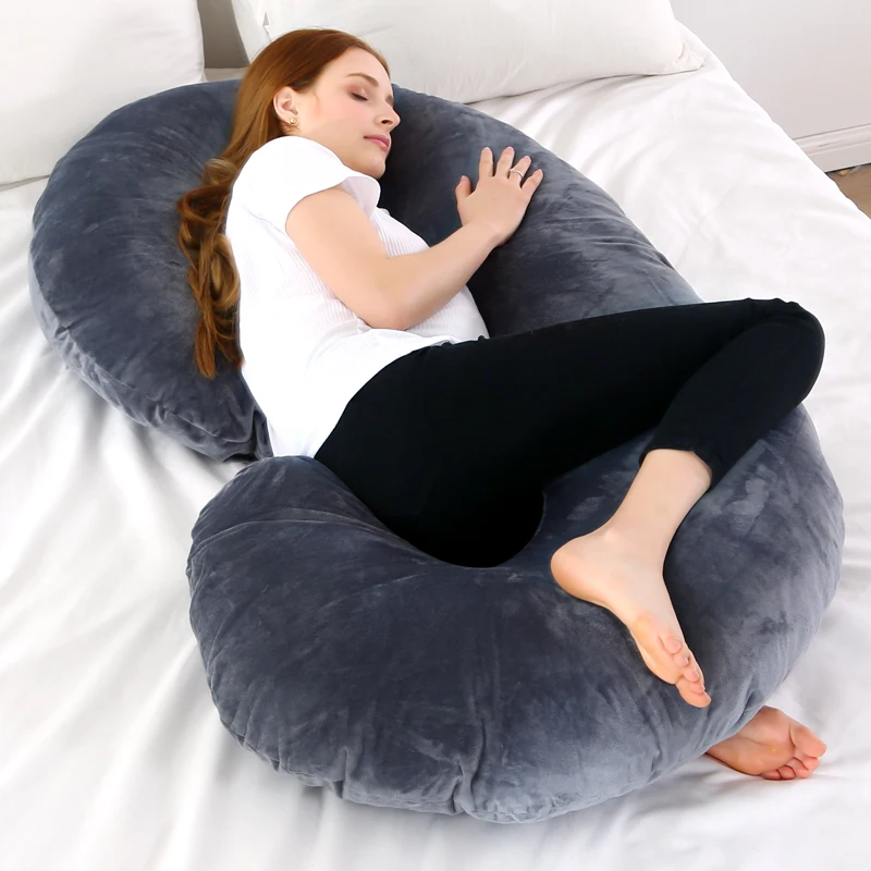 
55inches Back Pain Relief C Shaped Pregnancy Pillow, Maternity Pillow for Side Sleeping 