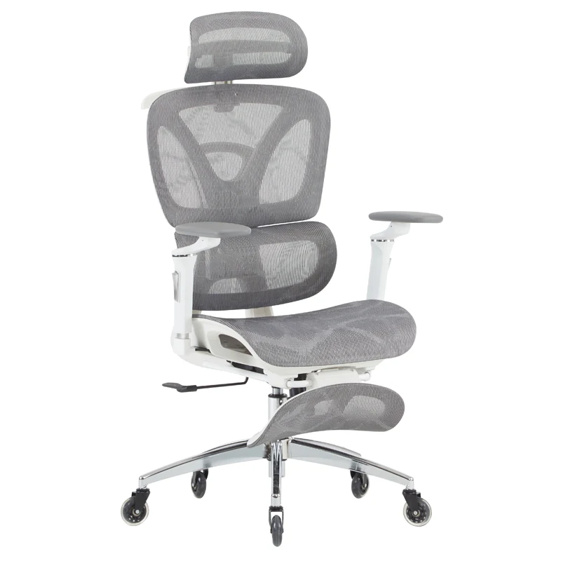 mesh chair with metal base gray office chair with adjustable headrest wholesale high end office chair with adjustable backrest