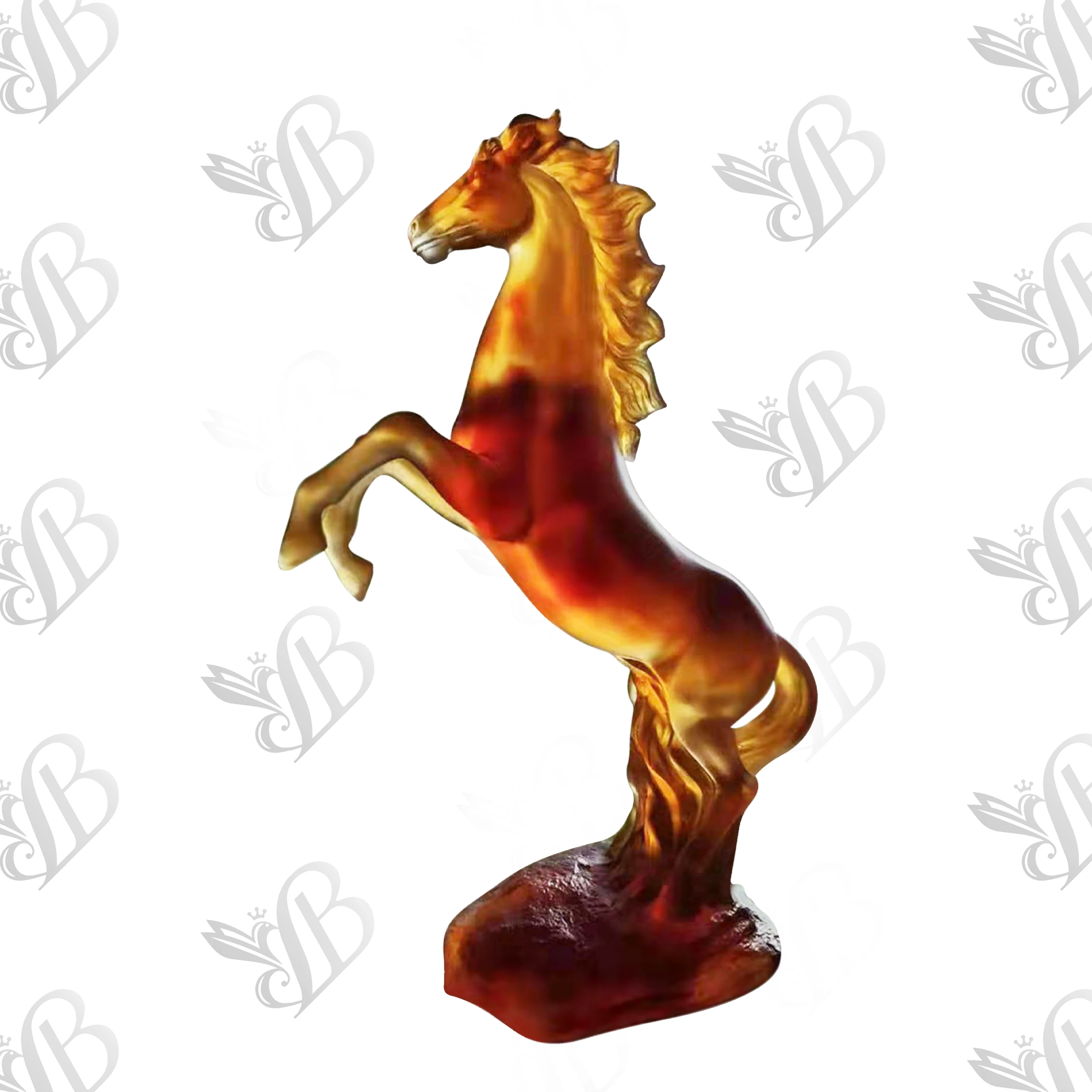 2022 latest Daum style high grade big size crystal horse statue for home decoration, wedding, hotel or office
