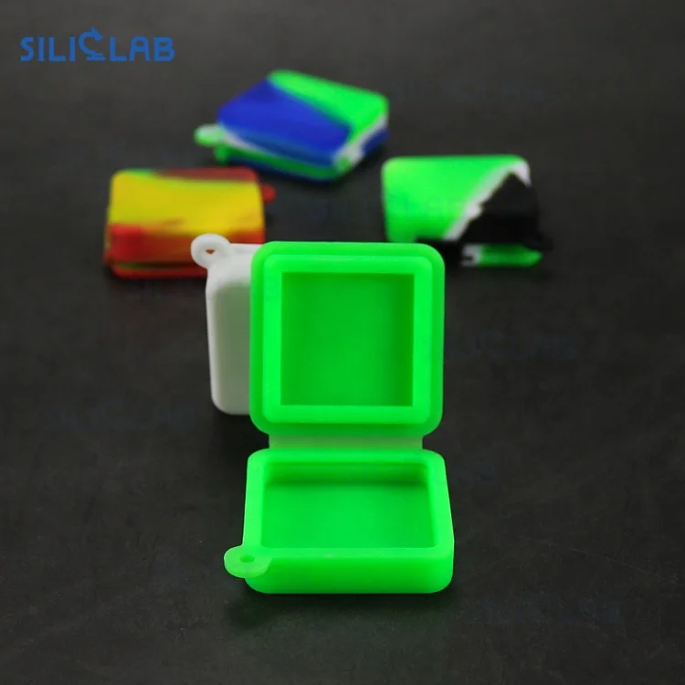 Best quality silicone oil wax jar 9ml square smoking products container tobacco smokeshop smoking accessories