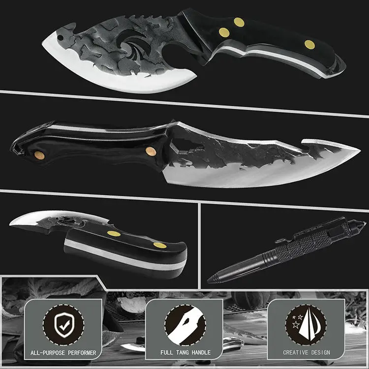 New 6 Inch 5Cr15Mov Stainless Steel Full Tang Hammer Bottle Opener Pointed Tip Razor Sharp Chef knife